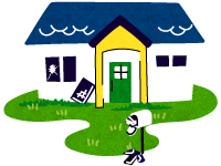 空き家のイラスト